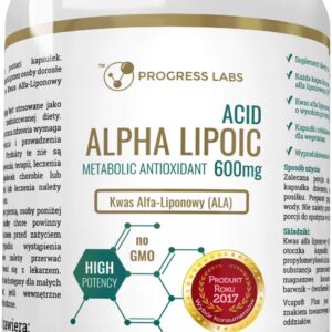 Ala 600 mg Kwas Alfa Liponowy Ala 120 kapsułek