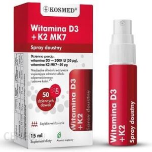 Kosmed Witamina D3+K2 MK7 Spray Doustny 15ml preparat wzmacniający odporność 15ml