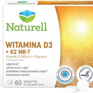 Naturell Witamina D3 + K2 MK-7 60 tabl.