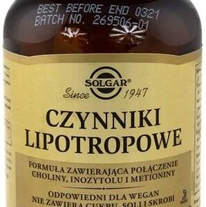 Solgar Czynniki Lipotropowe tabl. x 50